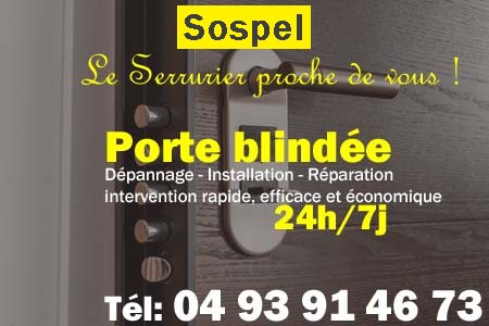 Porte blindée Sospel - Porte blindee Sospel - Blindage de porte Sospel - Bloc porte Sospel