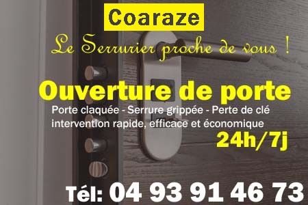 Ouverture de porte Coaraze - Porte claquée Coaraze - Porte fermée Coaraze - serrure bloquée Coaraze - serrure grippée Coaraze