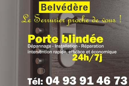 Porte blindée Belvédère - Porte blindee Belvédère - Blindage de porte Belvédère - Bloc porte Belvédère