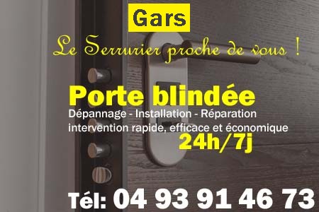 Porte blindée Gars - Porte blindee Gars - Blindage de porte Gars - Bloc porte Gars