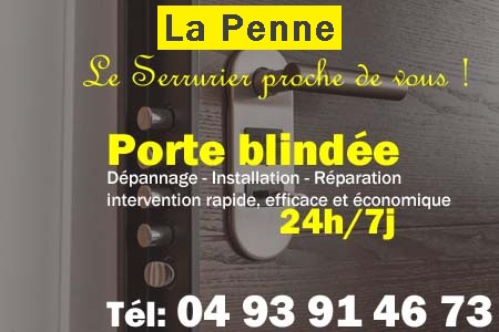 Porte blindée La Penne - Porte blindee La Penne - Blindage de porte La Penne - Bloc porte La Penne