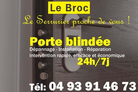 Porte blindée Le Broc - Porte blindee Le Broc - Blindage de porte Le Broc - Bloc porte Le Broc