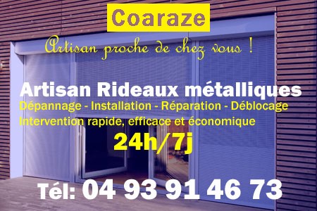 rideau metallique Coaraze - rideaux metalliques Coaraze - rideaux Coaraze - entretien, Pose en neuf, pose en rénovation, motorisation, dépannage, déblocage, remplacement, réparation, automatisation de rideaux métalliques à Coaraze