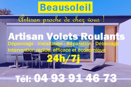 volet roulant Beausoleil - volets Beausoleil - volet Beausoleil - entretien, Pose en neuf, pose en rénovation, motorisation, dépannage, déblocage, remplacement, réparation, automatisation de volet roulant à Beausoleil