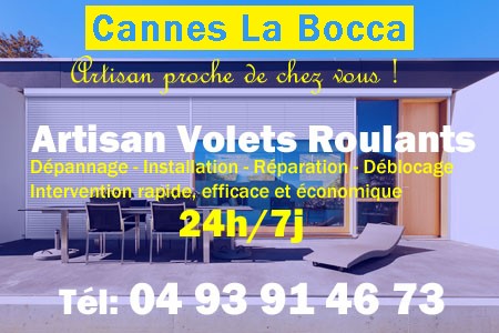 volet roulant Cannes La Bocca - volets Cannes La Bocca - volet Cannes La Bocca - entretien, Pose en neuf, pose en rénovation, motorisation, dépannage, déblocage, remplacement, réparation, automatisation de volet roulant à Cannes La Bocca